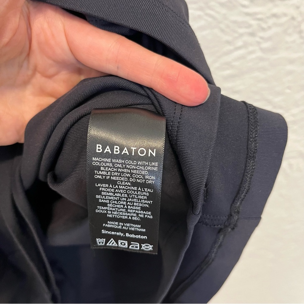 Babaton Aritzia Contour Dress Black Mock High Neck Large L - Picture 5 of 8